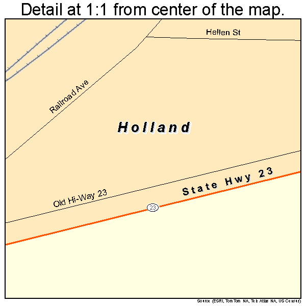 Holland, Minnesota road map detail