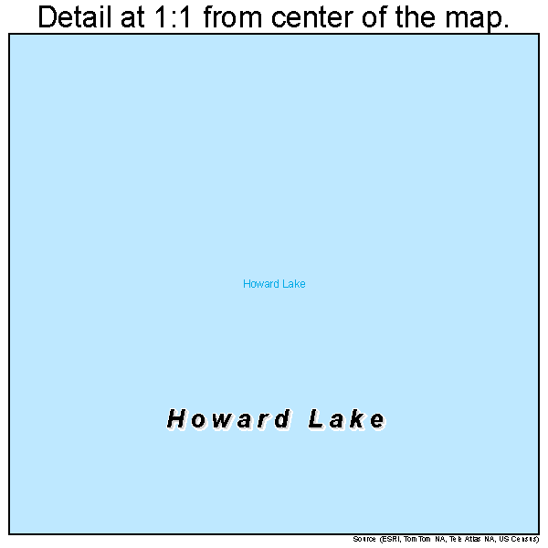 Howard Lake, Minnesota road map detail