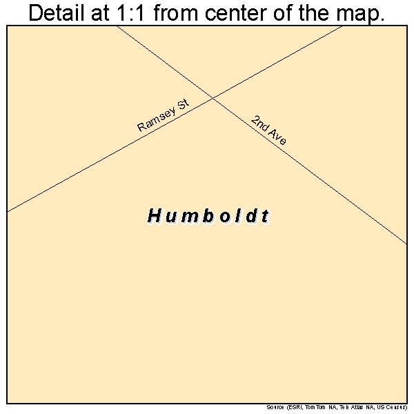 Humboldt, Minnesota road map detail