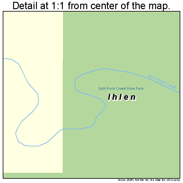 Ihlen, Minnesota road map detail