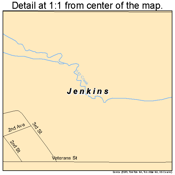 Jenkins, Minnesota road map detail