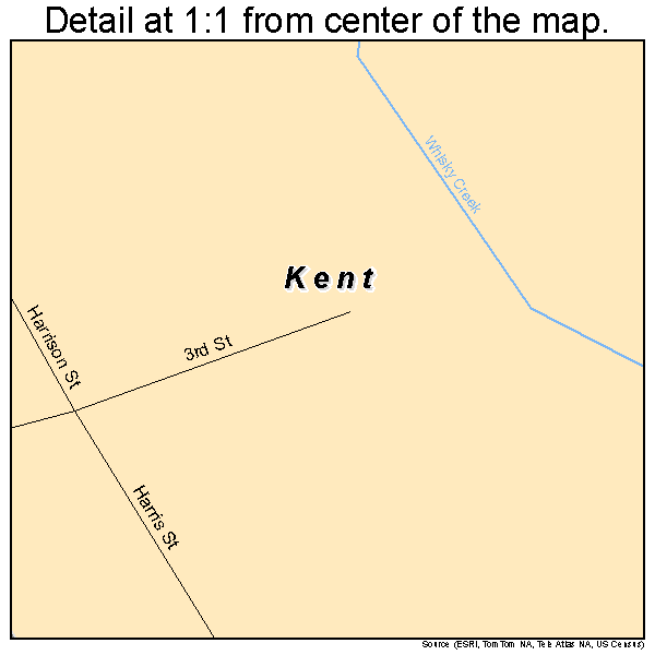 Kent, Minnesota road map detail