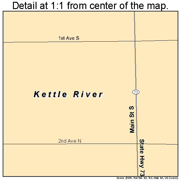 Kettle River, Minnesota road map detail