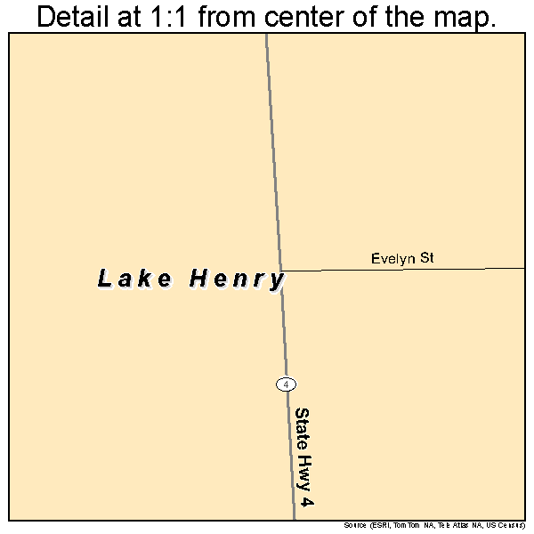 Lake Henry, Minnesota road map detail