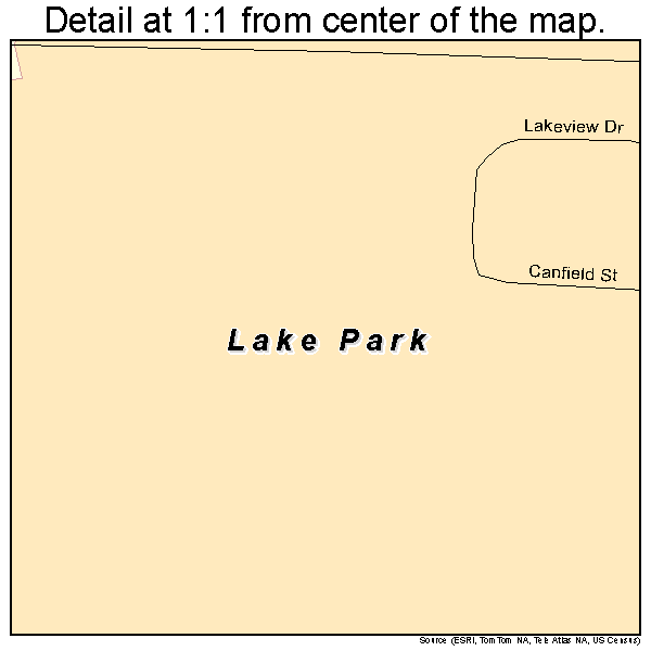 Lake Park, Minnesota road map detail