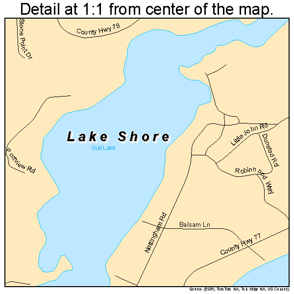 Lake Shore, Minnesota road map detail