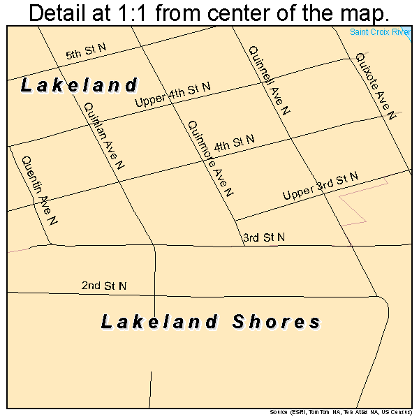 Lakeland, Minnesota road map detail
