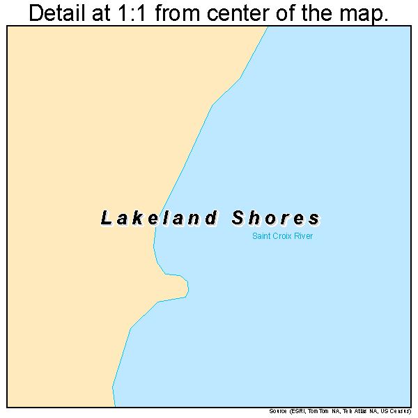 Lakeland Shores, Minnesota road map detail