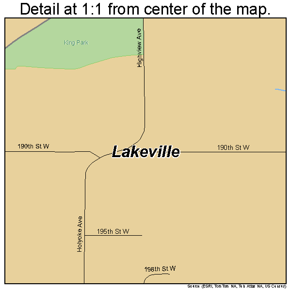 Lakeville, Minnesota road map detail