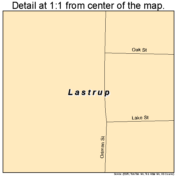 Lastrup, Minnesota road map detail