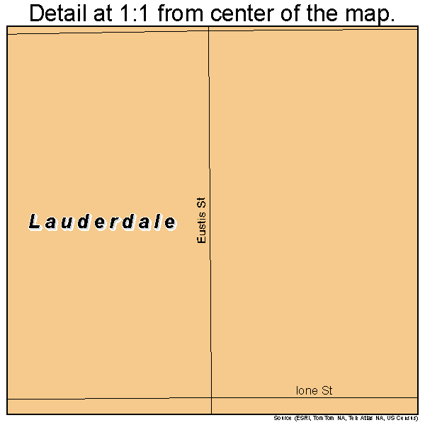 Lauderdale, Minnesota road map detail