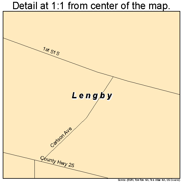 Lengby, Minnesota road map detail