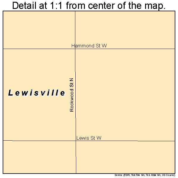 Lewisville, Minnesota road map detail
