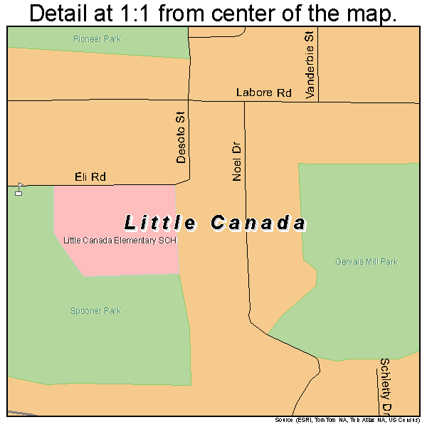 Little Canada, Minnesota road map detail