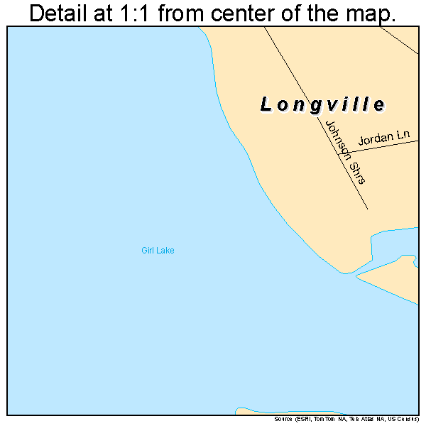 Longville, Minnesota road map detail