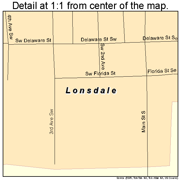 Lonsdale, Minnesota road map detail