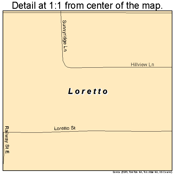 Loretto, Minnesota road map detail