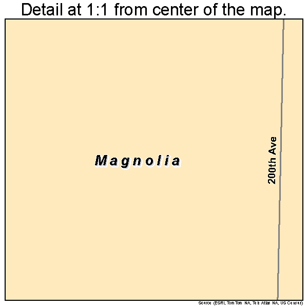 Magnolia, Minnesota road map detail