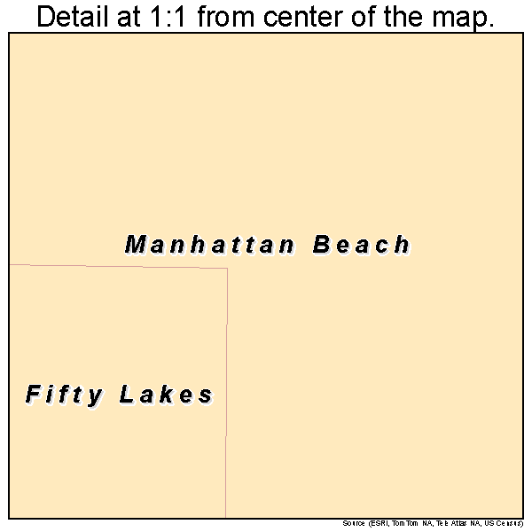 Manhattan Beach, Minnesota road map detail