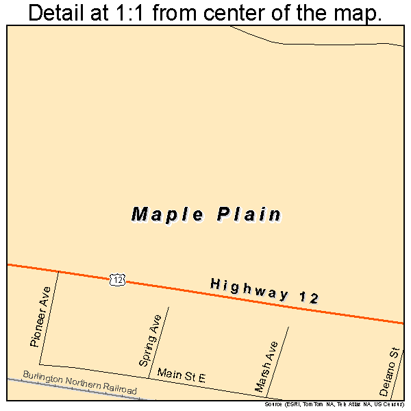 Maple Plain, Minnesota road map detail