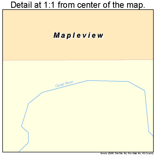 Mapleview, Minnesota road map detail