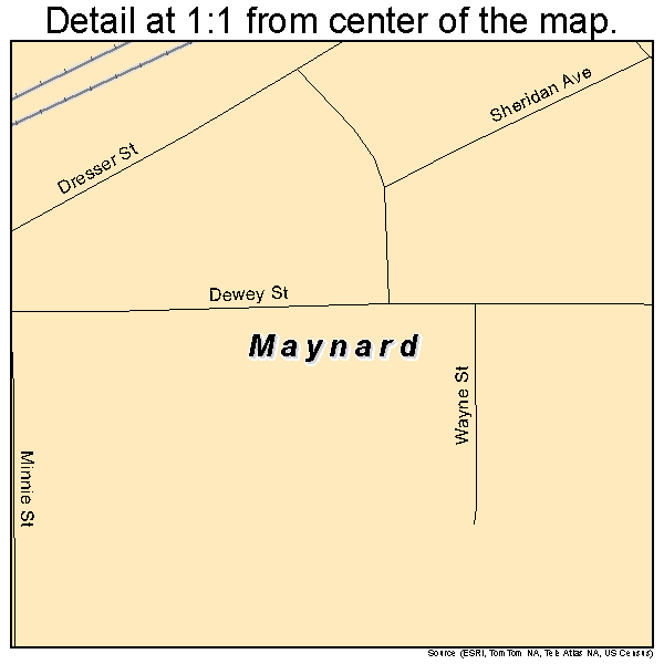 Maynard, Minnesota road map detail