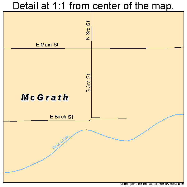 McGrath, Minnesota road map detail