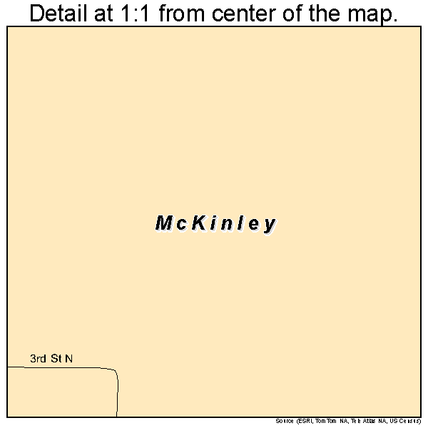 McKinley, Minnesota road map detail