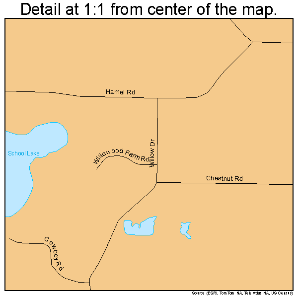 Medina, Minnesota road map detail