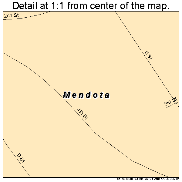 Mendota, Minnesota road map detail