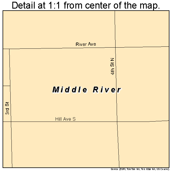 Middle River, Minnesota road map detail