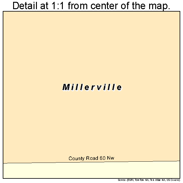 Millerville, Minnesota road map detail
