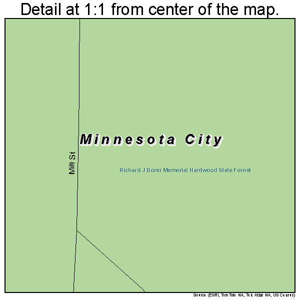 Minnesota City, Minnesota road map detail