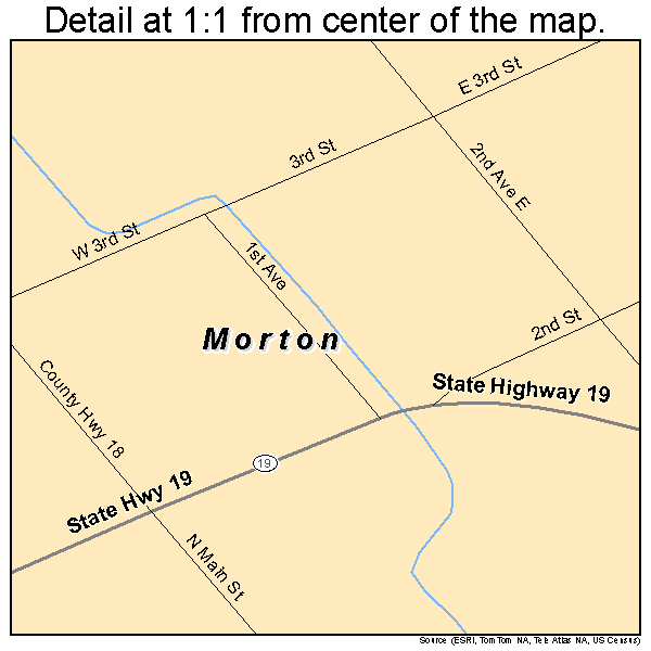 Morton, Minnesota road map detail