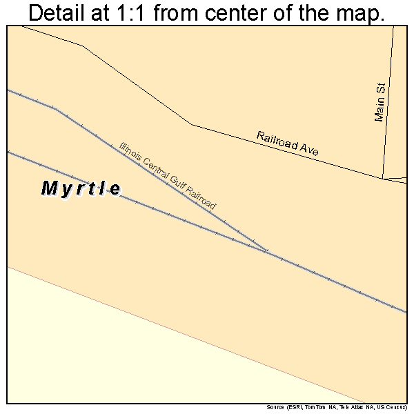 Myrtle, Minnesota road map detail