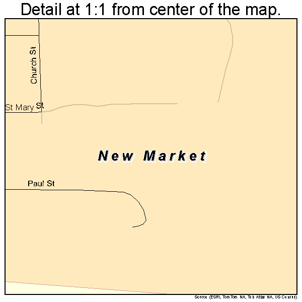 New Market, Minnesota road map detail