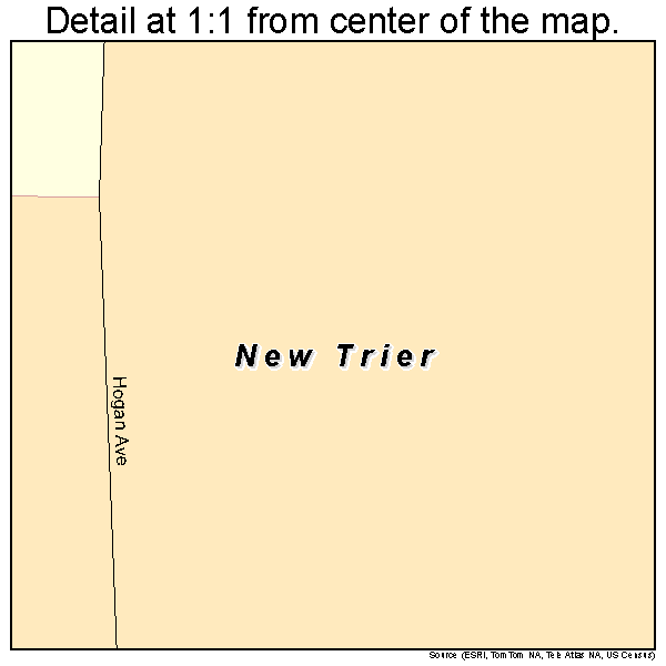 New Trier, Minnesota road map detail