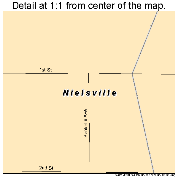 Nielsville, Minnesota road map detail