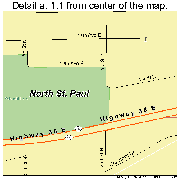 Map of North St.Paul, MN, Minnesota