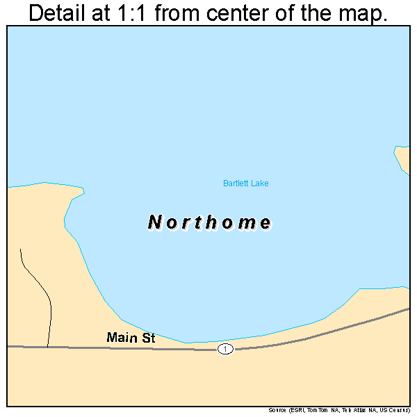Northome, Minnesota road map detail
