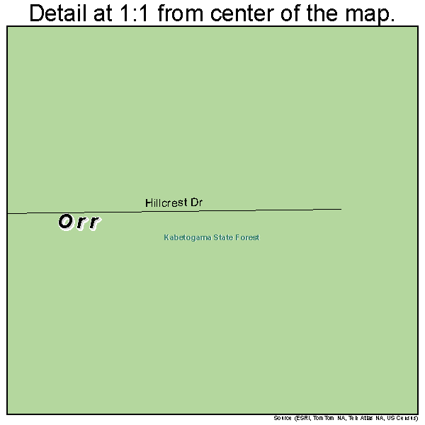 Orr, Minnesota road map detail