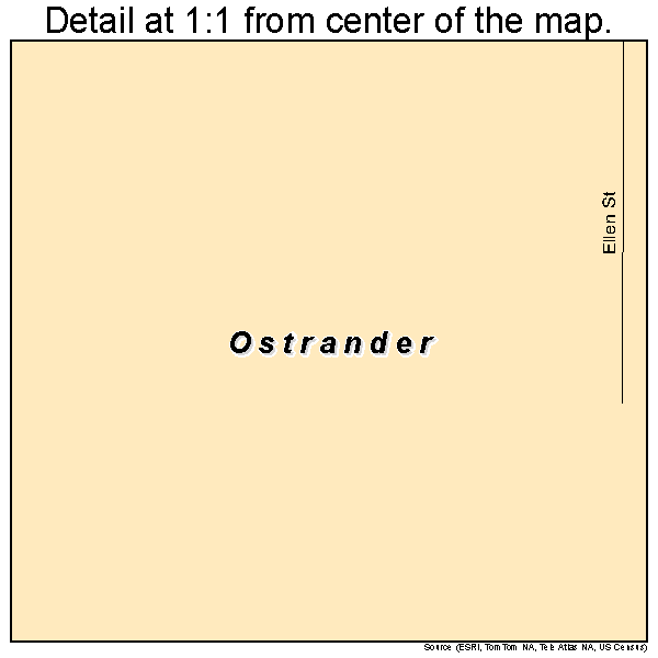Ostrander, Minnesota road map detail
