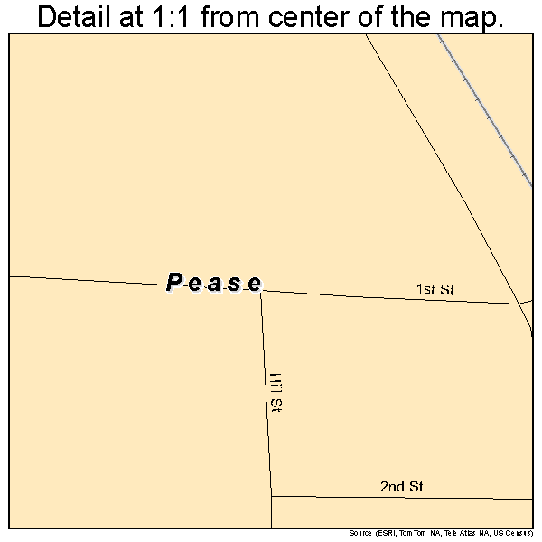 Pease, Minnesota road map detail