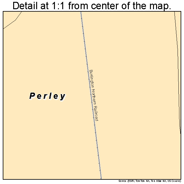 Perley, Minnesota road map detail