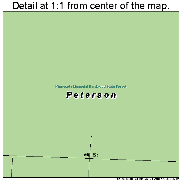 Peterson, Minnesota road map detail