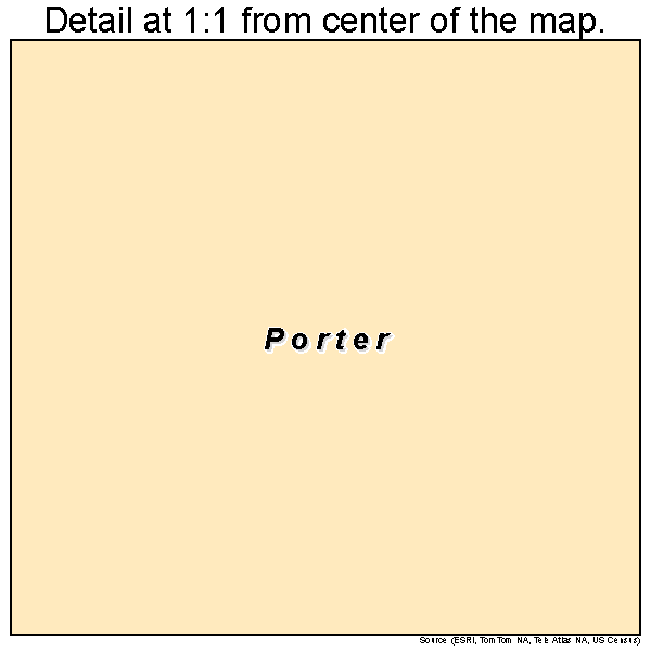 Porter, Minnesota road map detail