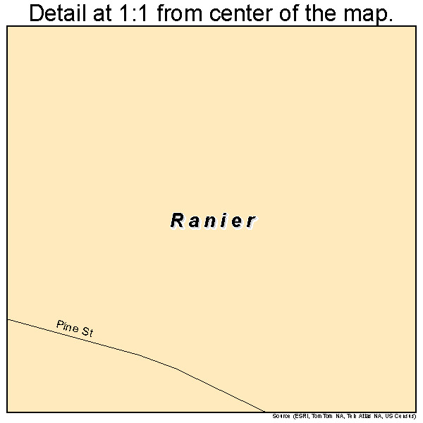 Ranier, Minnesota road map detail