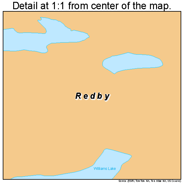 Redby, Minnesota road map detail