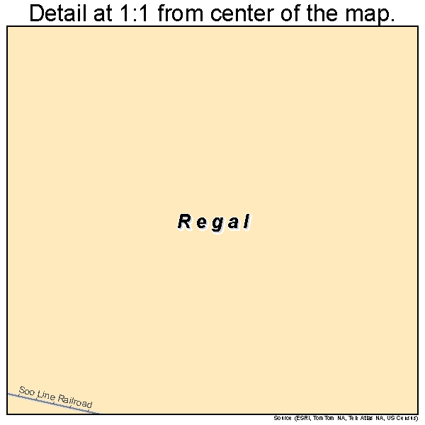 Regal, Minnesota road map detail