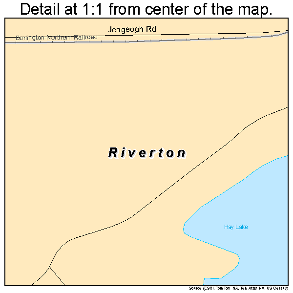 Riverton, Minnesota road map detail